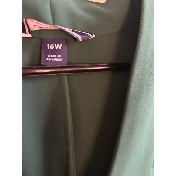 Lands’ End Green V-Neck Shift Dress Short Sleeve Size 16W Plus - Picture 5 of 8